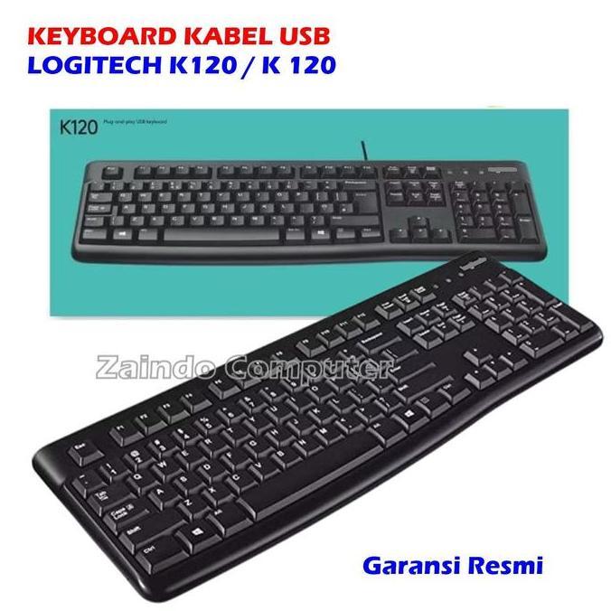 Xefariakumshop9 - Keyboard Kabel Usb Logitech K120 - Keyboard Logitech K120 / K 120 Logitech K120 Ke