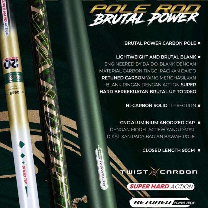 TERMURAH - joran pancing tegeg daido evander brutal carbon kaku super hard