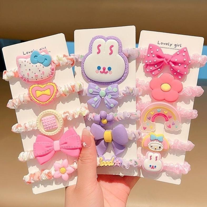 NEW PRODUCT SET IKAT RAMBUT SCRUNCHIE ANAK / KUNCIRAN SCRUNCHIE ANAK / IKAT RAMBUT AAK 1 SET ISI 5PC