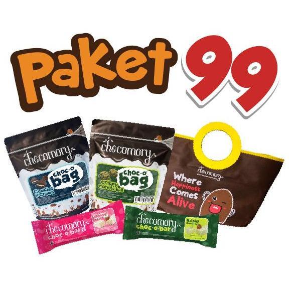 [] Paket 99 Chocomory berisi Chocobag Crispy Matcha Ball, Chocobag Cookies n Cream, Mini Chocobar Ma