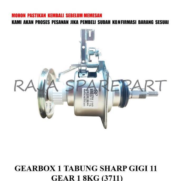 GEARBOX MESIN CUCI GIRBOX GEARBOX 1 TABUNG SHARP GIGI 11 G1 8KG HS27