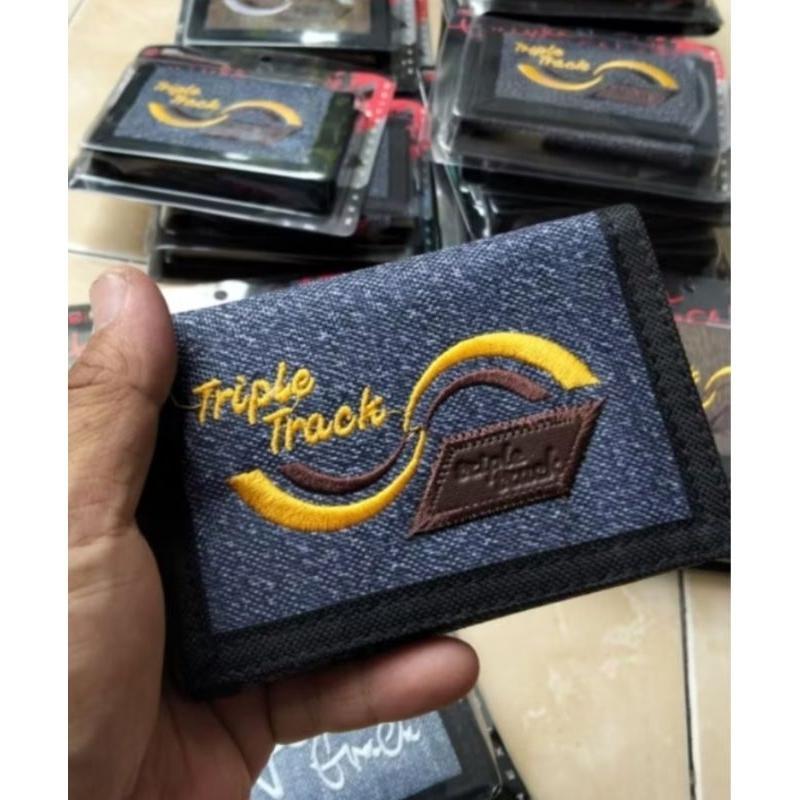Dompet Cowok / Pria Lipat 3 Bahan Kain