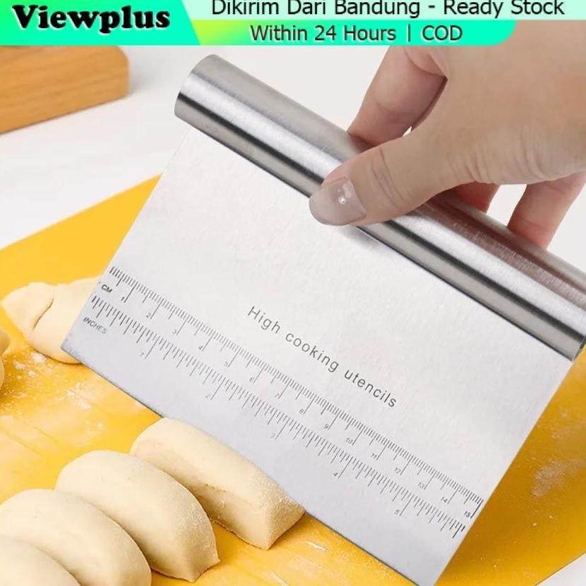 Cake Scraper Kue Stainless Panjang 22 15 cm Untuk Bolu Gulung