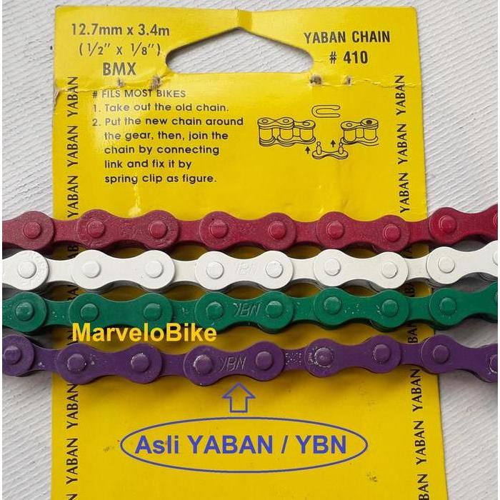 Rantai Warna YABAN Rantai Warna YBN Sepeda BMX Fixie MTB Seli YABAN