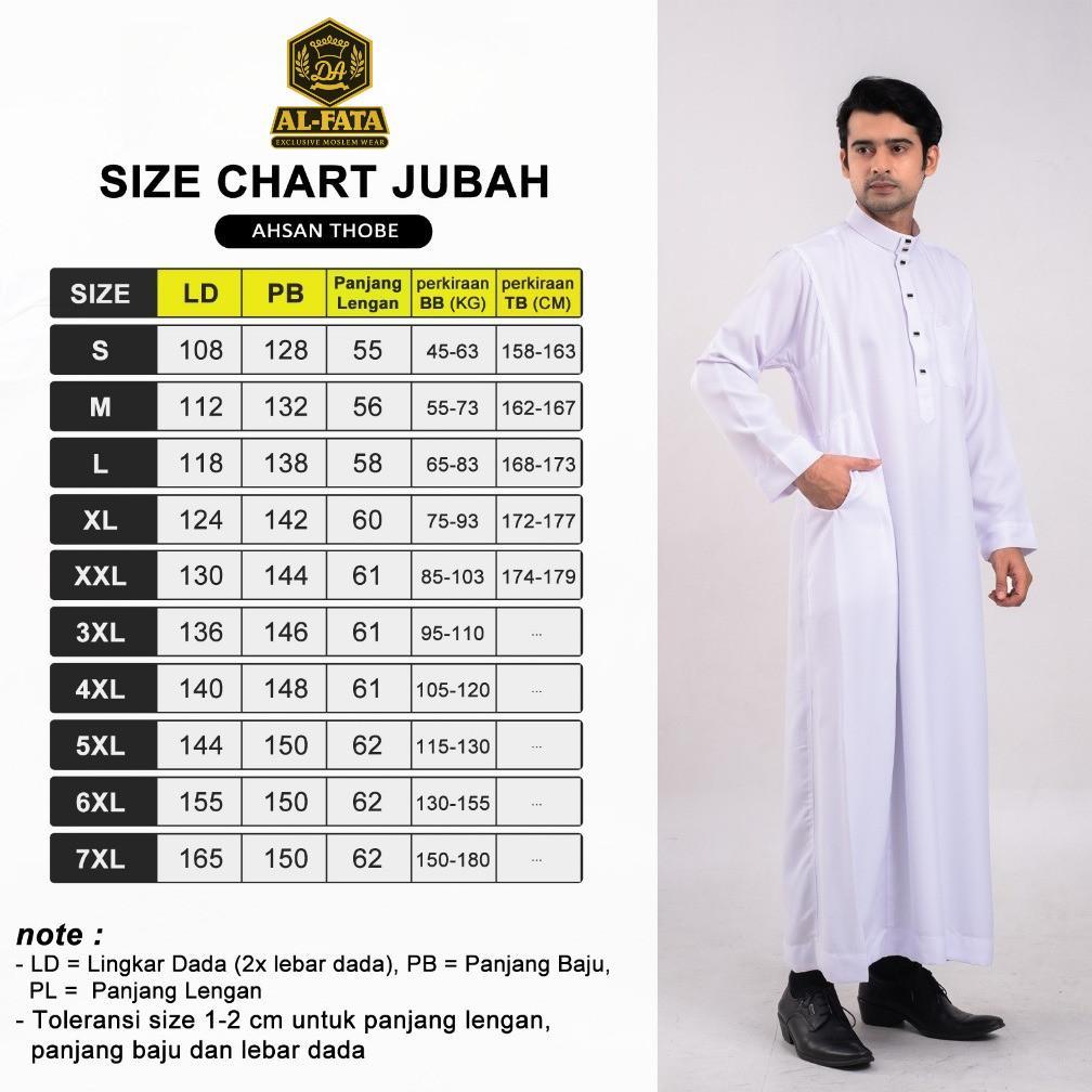 HOT SALE ALFATTA | Baju Jubah Saudi Pria Lengan Panjang Polos Non-manset Type Kancing Snap Premium D
