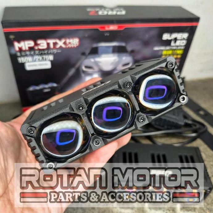 NEW Mini Projie Pro7 MP.3TX Super LED Blue Lens 4x75W / MP3TX / MP 3TX / MINI PROJIE 3 MATA BLUELENS