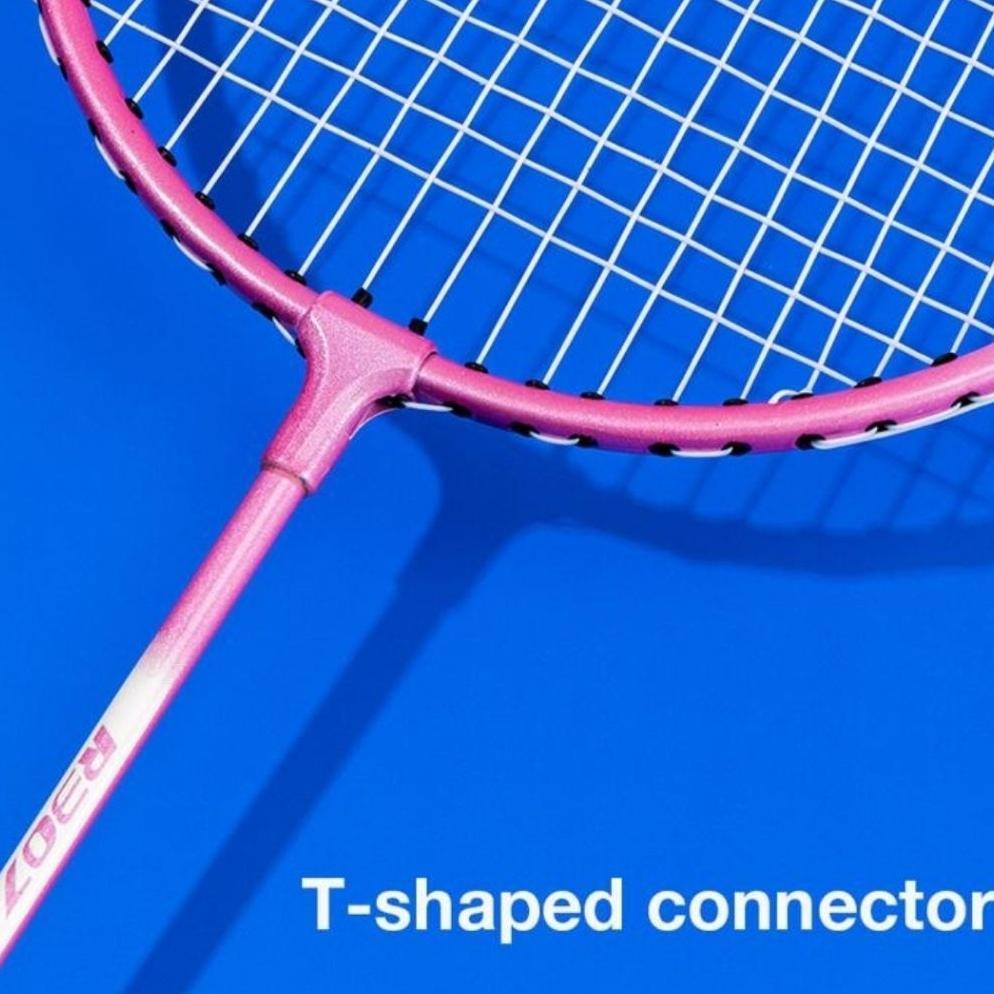 PROMO TERBARU Raket Olah Raga Badminton Warna Blue Pink Split Racket Isi 2 Gratis Tas + Kok ER307 Te