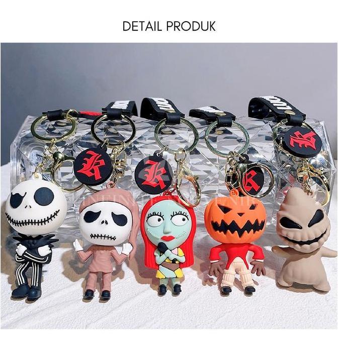 63. Keychain The Nightmare Before Christmas / Gantungan Kunci Halloween / Ganci Tengkorak Pumpkin / 