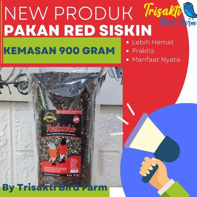Pakan Burung Red Siskin Hooded Siskin dan Gold Finch Pakan Burung Kenari Kemasan 900 Gram