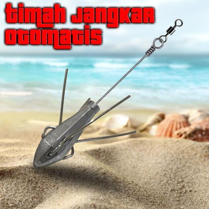 Timah Jangkar Otomatis Anti Nyangkut Pemberat Bandul Pancing joran Reel Untuk Memancing