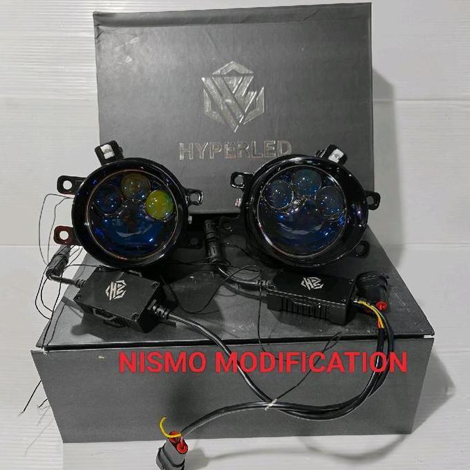 foglamp projector biled 3 warna khusus Toyota Innova reborn Fortuner vrz 2016 merk hyper LED