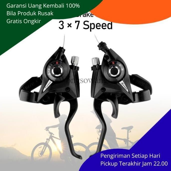Shifter 7 Speed Set Handle Rem Pengatur Pemindah Gear Gigi Sepeda