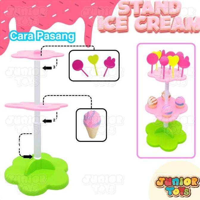 Mainan Anak Perempuan Es Krim Menara Eskrim Eskriman Standing Ice Cream Toys Allshop
