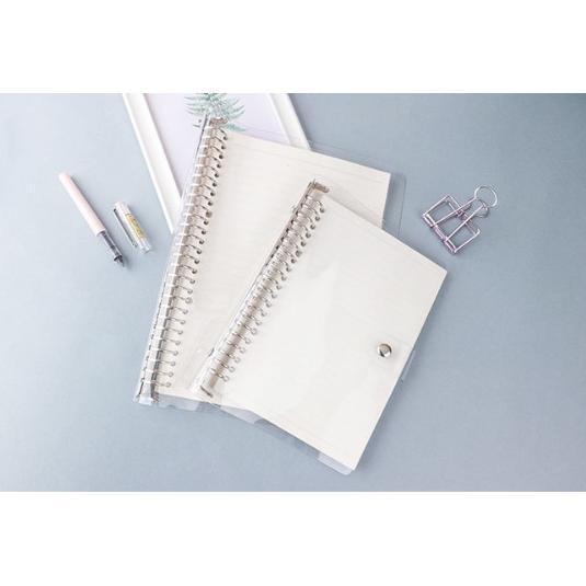Grosir Binder Pvc Transparan A5 B5 / Map Binder Ring Besi 20 Dan 26 Lubang