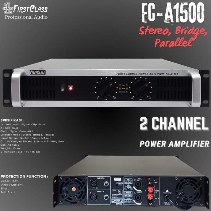 power amplifier firstclass fc a1500/fc a 1500 first class original