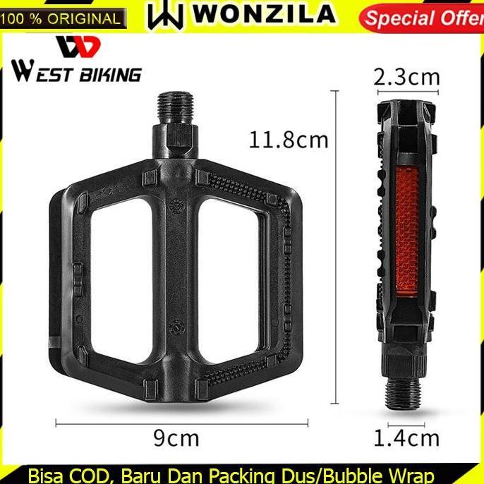 West Biking 074 Pedal Sepeda MTB Reflektor Anti Slip