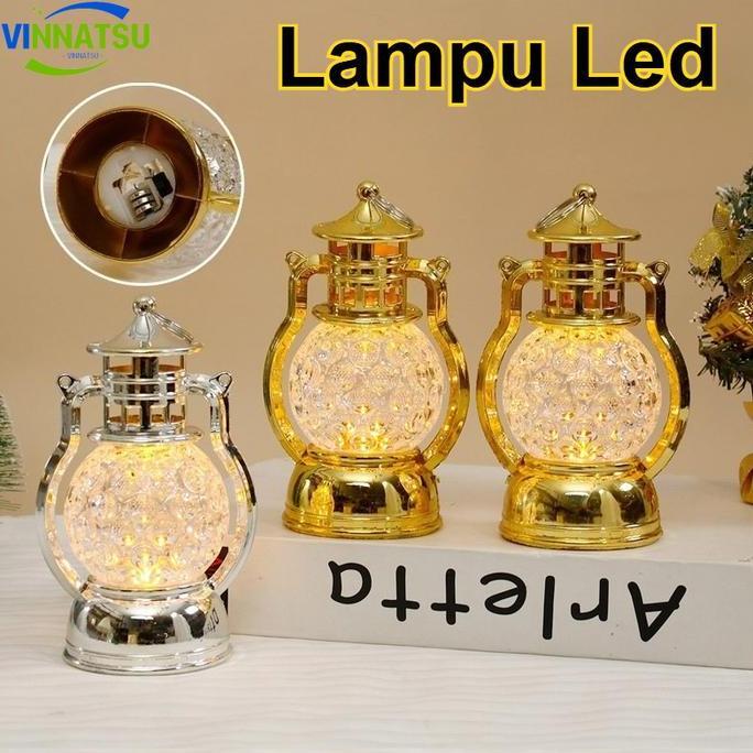 LEZA Vinnatsu Lentera Lampu Led Hiasan Lampu Lentera LED Lampu Lilin Gantung Dekorasi Eid Mubarak Le