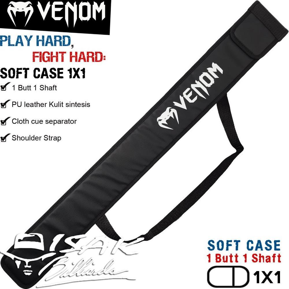 Terbaru Venom Soft Cue Case 1X1 - Vinyl Tas Ransel Stik Billiard 1Butt 1 Shaft