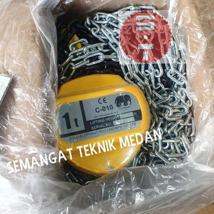 ((PROMO)) CHAIN BLOCK TAKEL KATROL HOIST 1TON 1 TON 10 METER 10 M ELEPHANT GAJAH