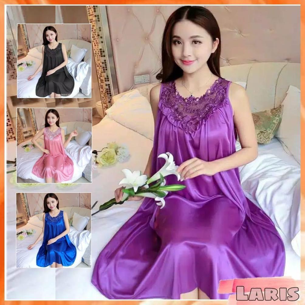 original laris - baju tidur wanita jumbo ld 120 cm lingerie sexy import / dress lingeri happy py 67 