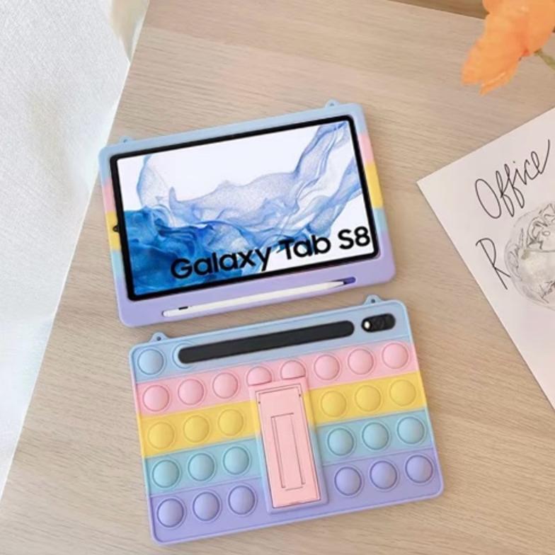 Silikon Case Pop it Samsung Galaxy Tab A9 8.7inch X110 X115 A7 Lite T225 Tab A6 7inch 2016 T280 T285