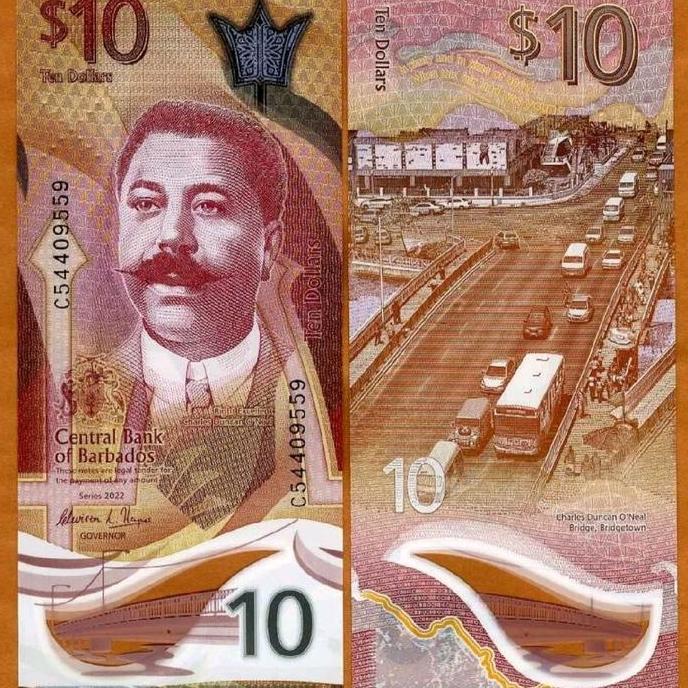 Barbados 10 Dollars 2012, New Polymer Design