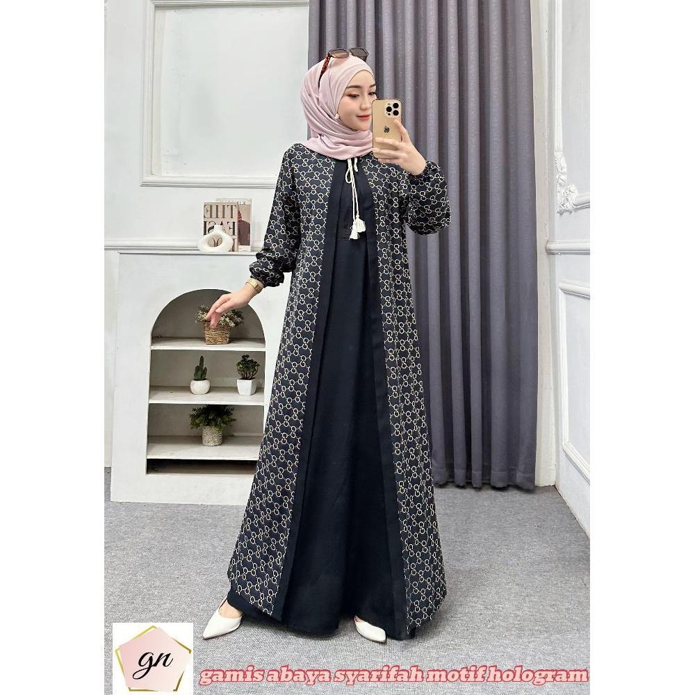 gamis abaya syarifah/gamis cardigan batik/gamismurah/gamis abaya