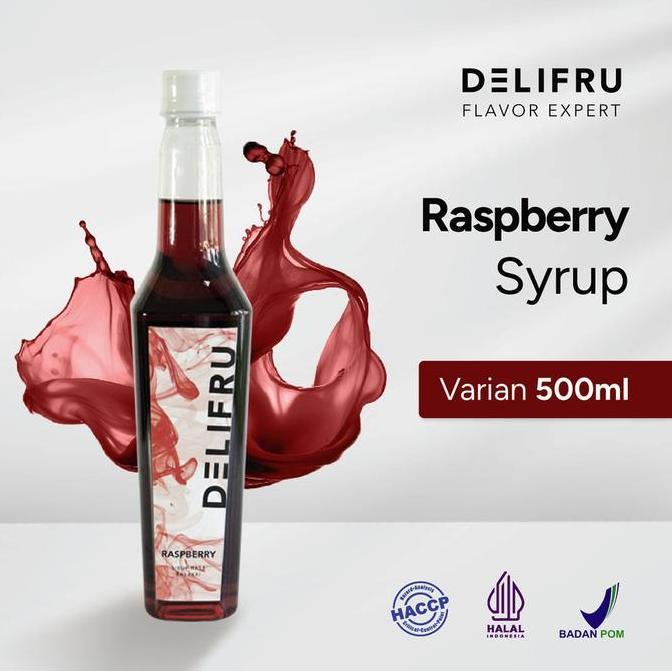 Raspberry Syrup Delifru 500 ml - Sirup Beri Frambos Premium