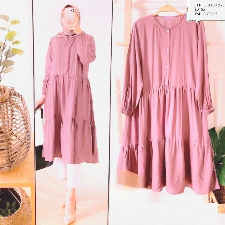 HOT DEALS WIZA TUNIK/TUNIK JUMBO/LD102&120/TUNIK KERUT KELILING/TUNIK SUSUN/TUNIK WANITA/TUNIK MUSLI