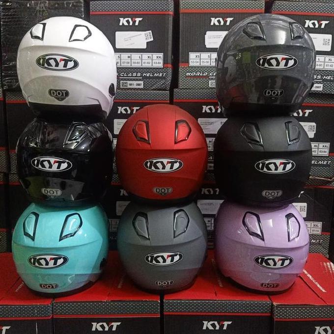KYT Helm Kyoto R Polos Putih 100% Original dengan Busa Comfort Removeble dan Ventilasi Udara Aero Di