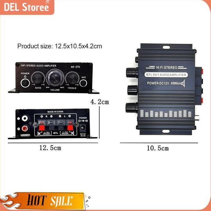 Lepy Audio Amplifier Mini Hifi Stereo Treble Bass Booster
