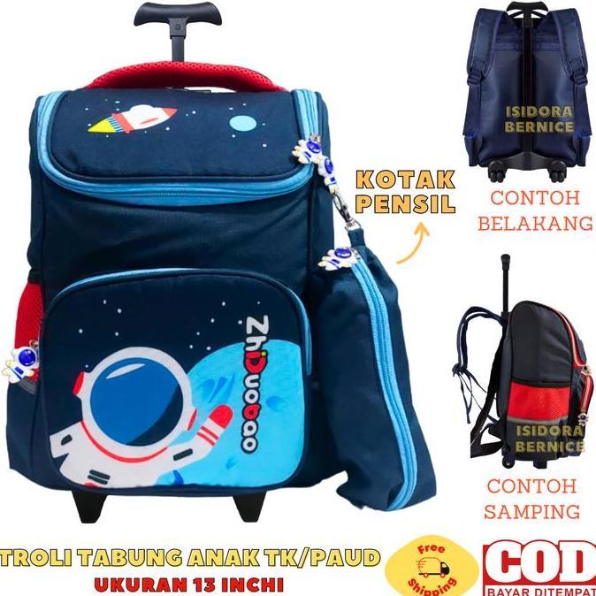 Torba- Ptasi Tas Troli Anak Tk Paud Tas Troli Anak Laki Laki Tas Troli Anak Paud Cewek Unicorn Astro