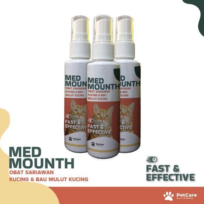Obat Sariawan Bau Mulut Kucing Med Mounth 60ml Ampuh