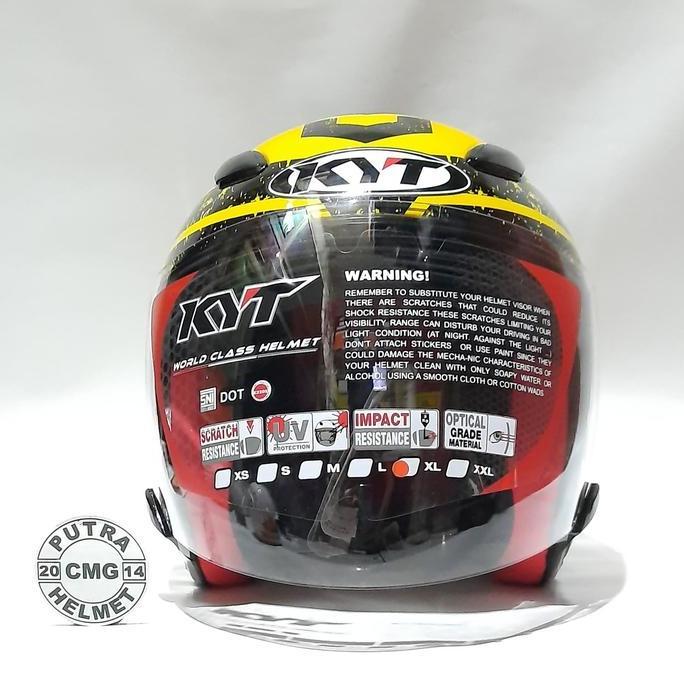 HELM KYT DJ MARU #16 CRYMSON YELLOW