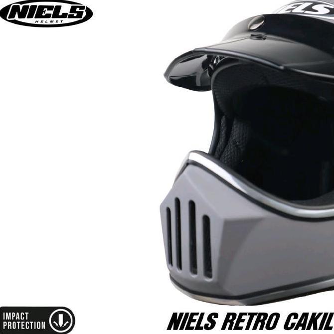 HELM NIELS CAKIL RETRO ORIGINAL HELM FULL FACE SNI CLASSIK