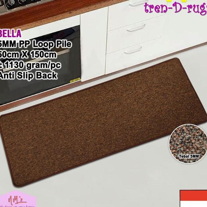Trendrugs Kaet Keset Kaki Polos Dapur Panjang Anti Slip 50X150 Nms
