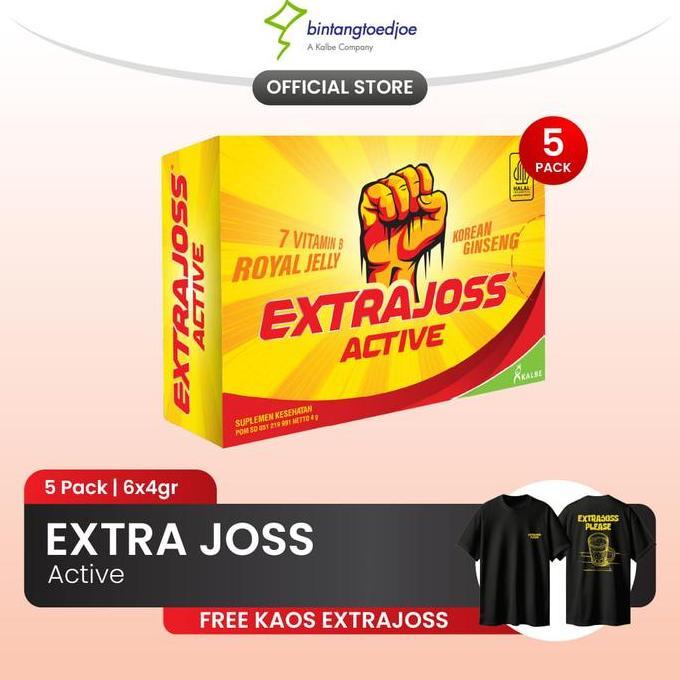 [] Extra Joss Active 5 Pack (60 Sachet) FREE Kaos Extra Joss