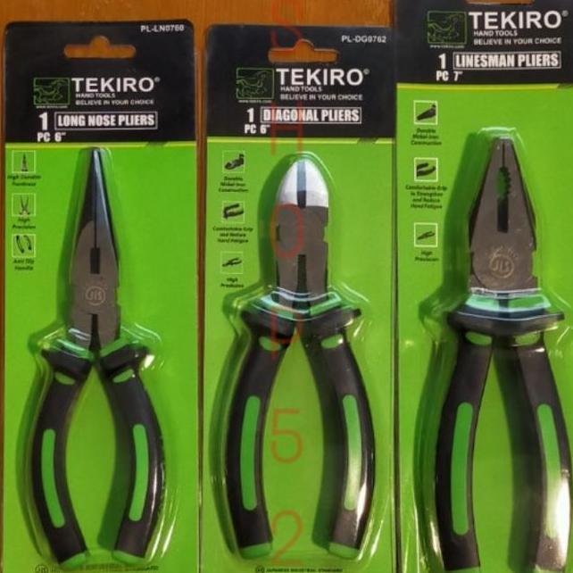Tekiro Tang Set 3Pcs Tang Potong 6 Tang Lancip 6 Tang Kombinasi 7 1 Set Isi 3 Macam Tang Tekiro