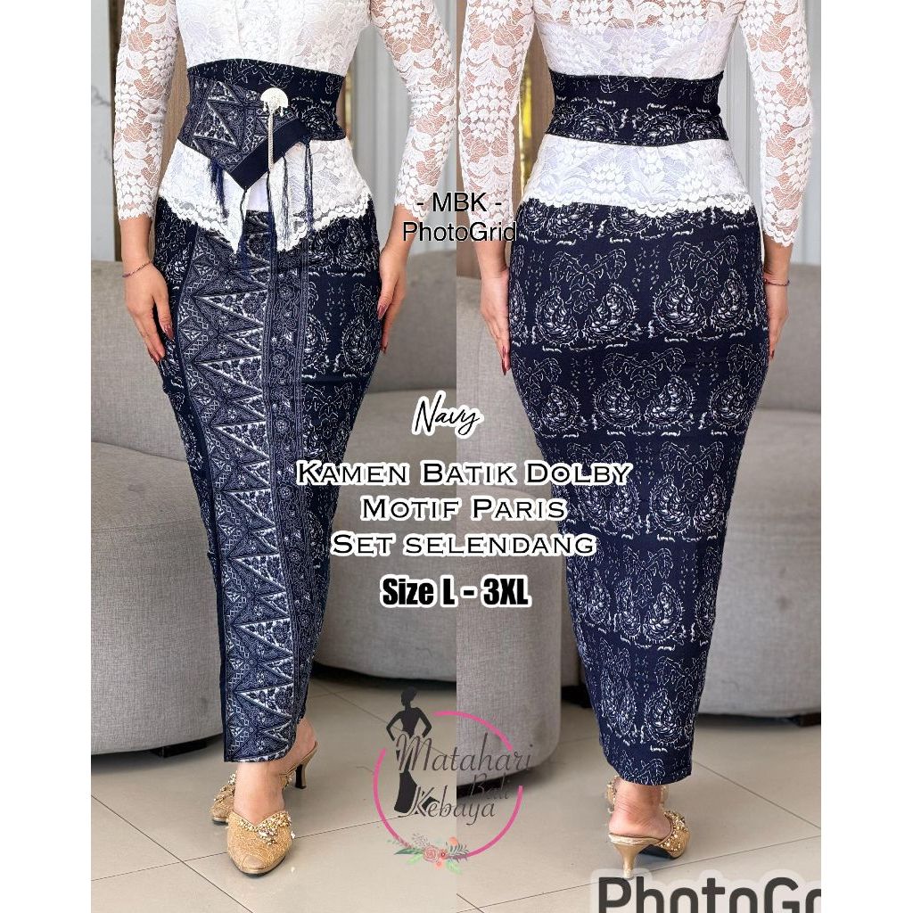 KAMEN BATIK DOLBY MOTIF PARIS SET SELENDANG
