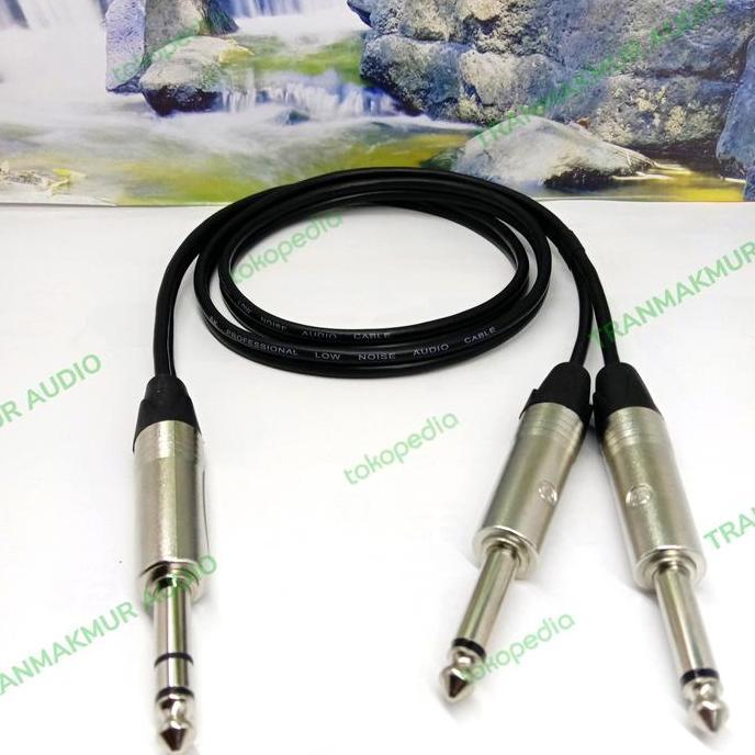 INTERLINK CABLE 1 STEREO JACK TO 2 MONO JACK TRAN27
