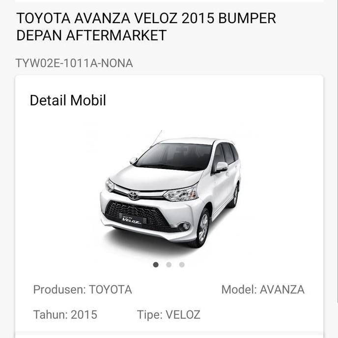 Promo Bemper Avanza Veloz 2016 - 2018 Depan