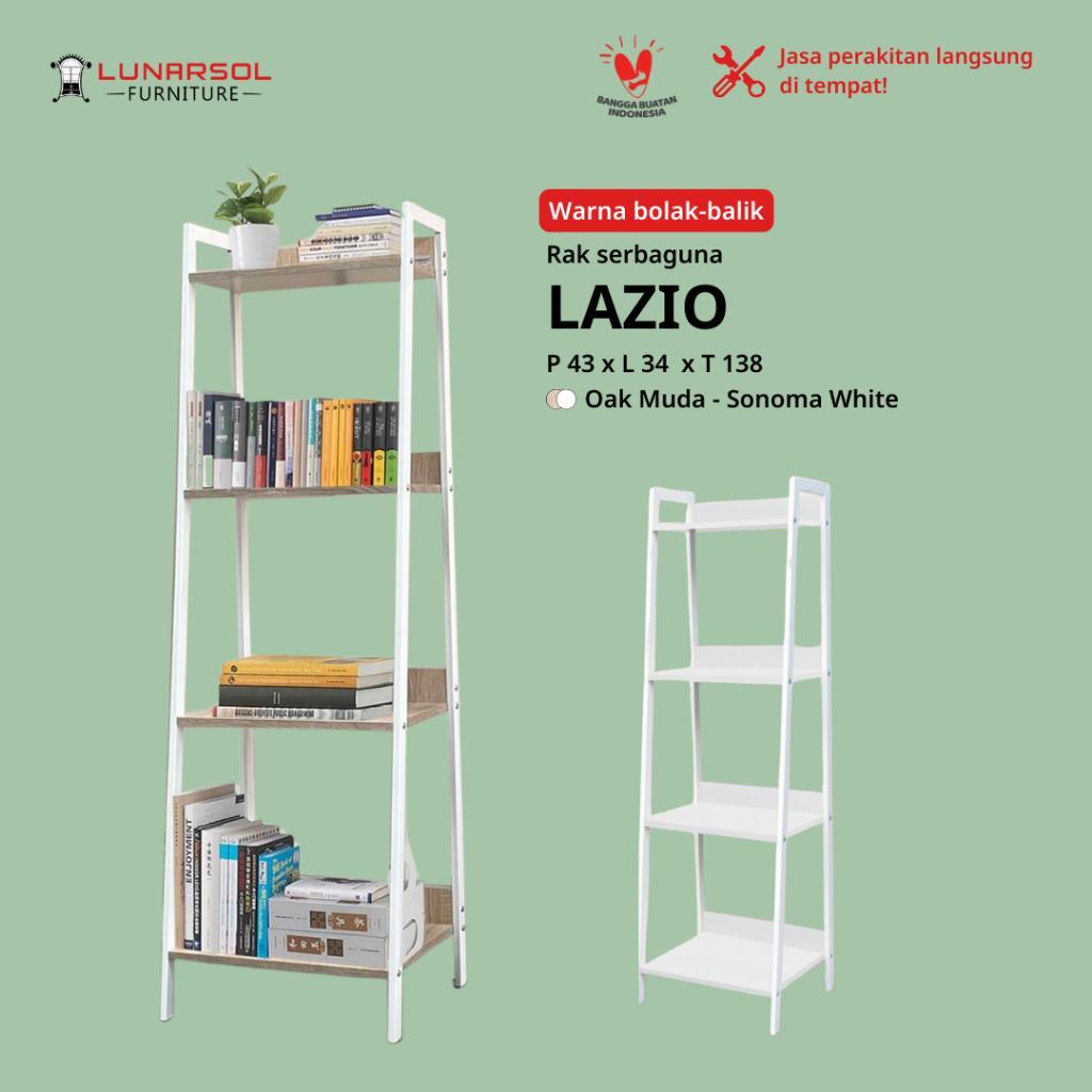 Rak Pajangan Rak Hiasan Lazio Minimalis Tiang Besi