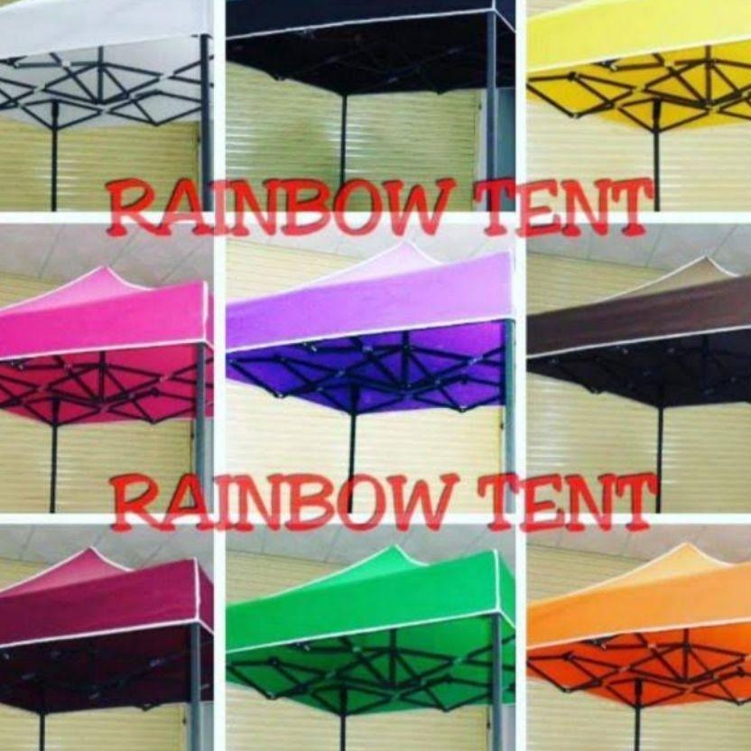 Atap Tenda Lipat 2,5X2,5 Cover Kain Terpal Tenda Stand