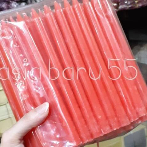 Lilin Merah 1Kg Uk. Kecil , Lilin , Lilin Sembahyang / Lilin Puja / Lilin Ibadah , Lilin Merah
