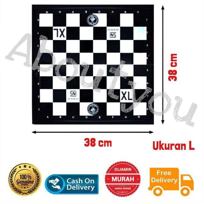 Promo Papan Catur Plastik Lipat Chess Board Catur Impor Sni Besar Murah Cod