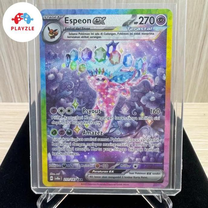 Promo Espeon Ex Sar 211/187 Festival Terastal Sv8A Pokemon Tcg Indonesia Cod