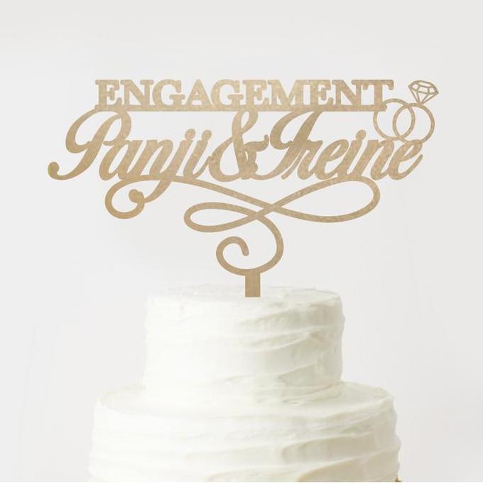 Custom Cake topper engagement | hiasan kue engagement | Hiasan Kue