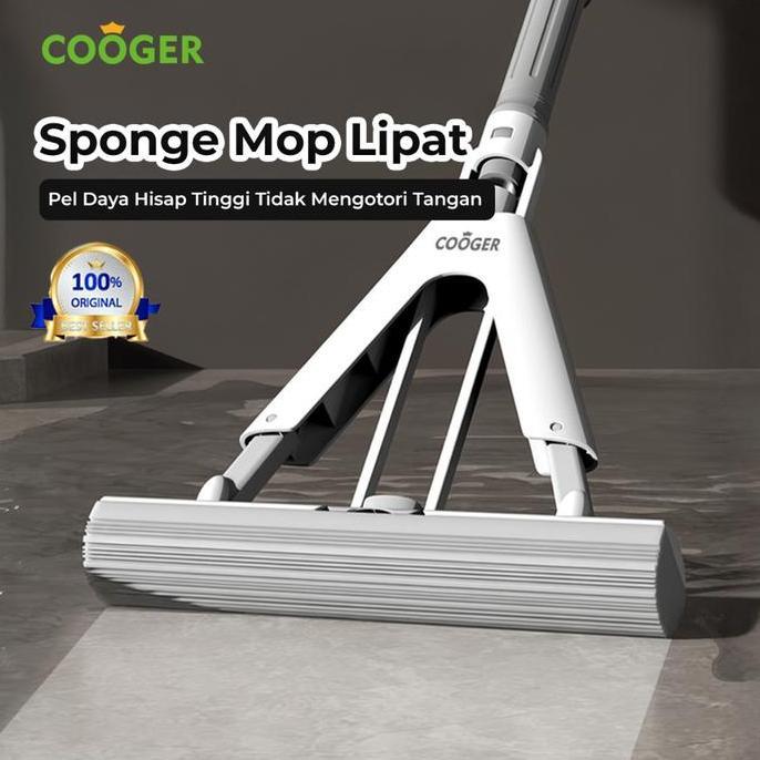Popnew- Upclean- Cooger Sponge Mop Alat Pel Busa Peras Lipat Otomatis Pel Spons Pva Cepat Lunak Pel 