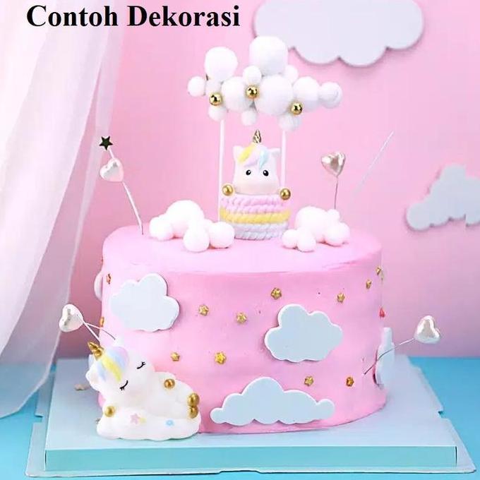 Topper Paket Unicorn Set (9pcs/set)Topper Kue Design Unicorn Paketan