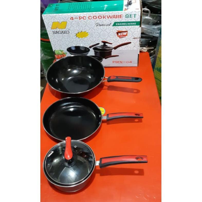 NEW Teflon Kuali Set Cookware 4pcs Nagako [terbaik][terlaris]